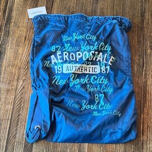 Aeropostale Authentic Blue Drawstring Bag
